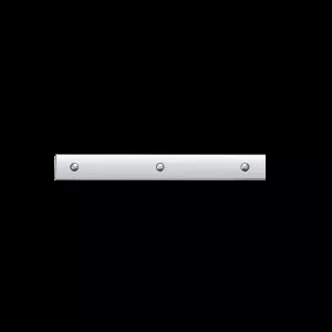 14″ stainless steel top mudflap plate w/3 bolt-through holes – PAIR