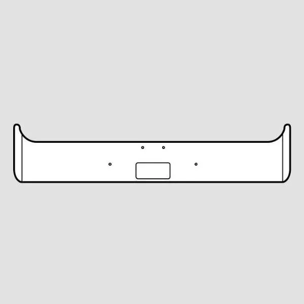 14″ Steel Chrome Bumper for Peterbilt 330