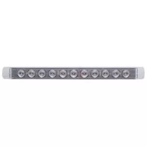 17″ Red 11 diode LED stop/turn/tail light bar – CLEAR lens