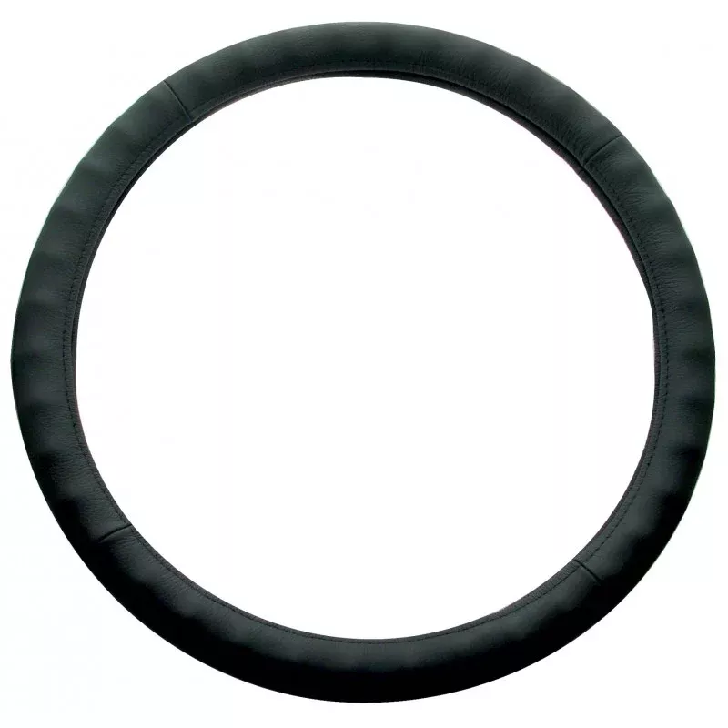 18″ black leather steering wheel cover