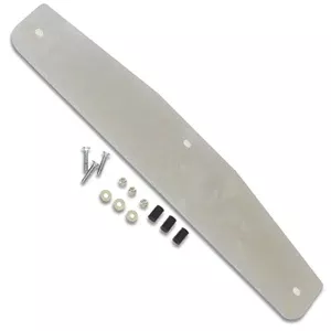 18″ chrome bottom plate w/3 bolt-through holes