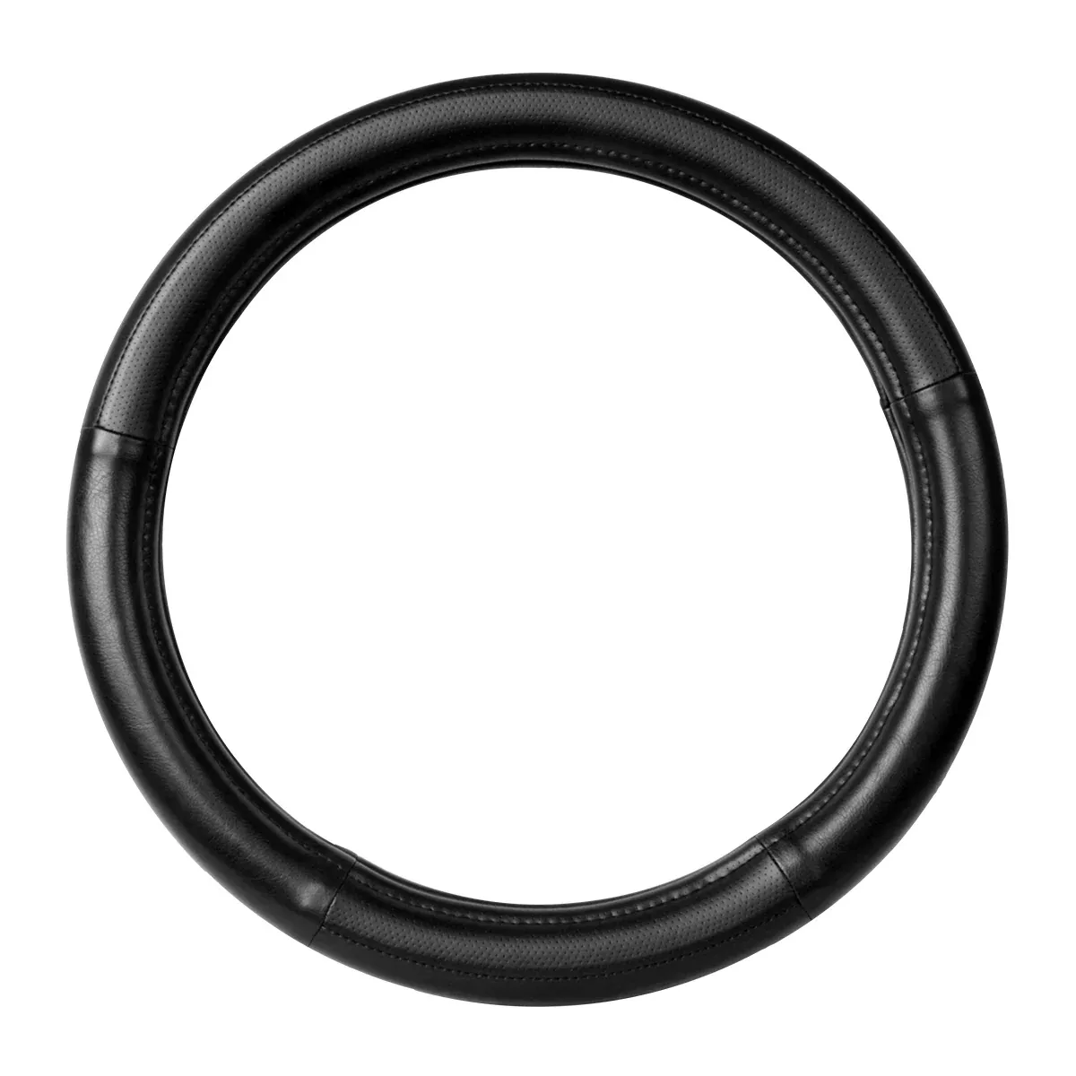 18″ deluxe steering wheel cover – black w/black stitching