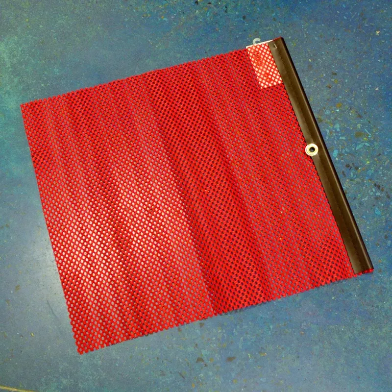 18″ red oversize load flag w/single grommet