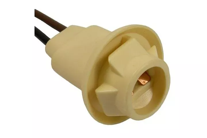 2-wire universal double contact side marker, corner & license plate light socket pigtail - SINGLE