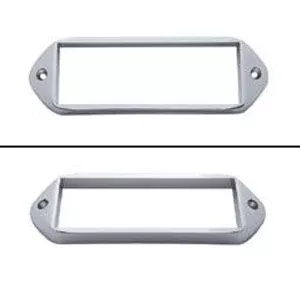 2″ x 6″ Rectangular chrome plastic light bezel