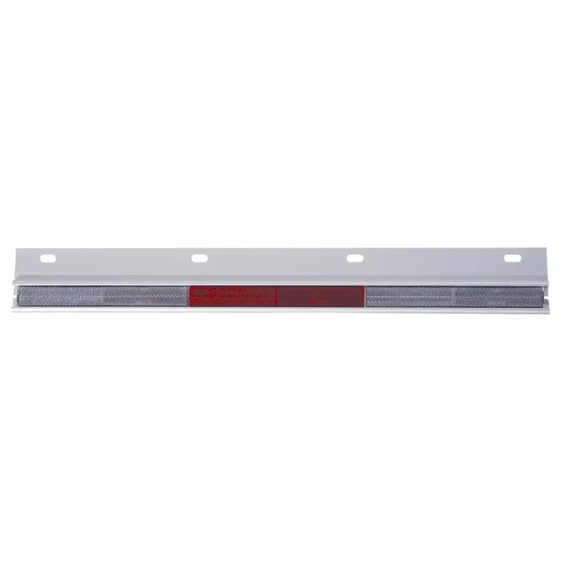 24″ aluminum top mudflap plate with red and white reflector – PAIR