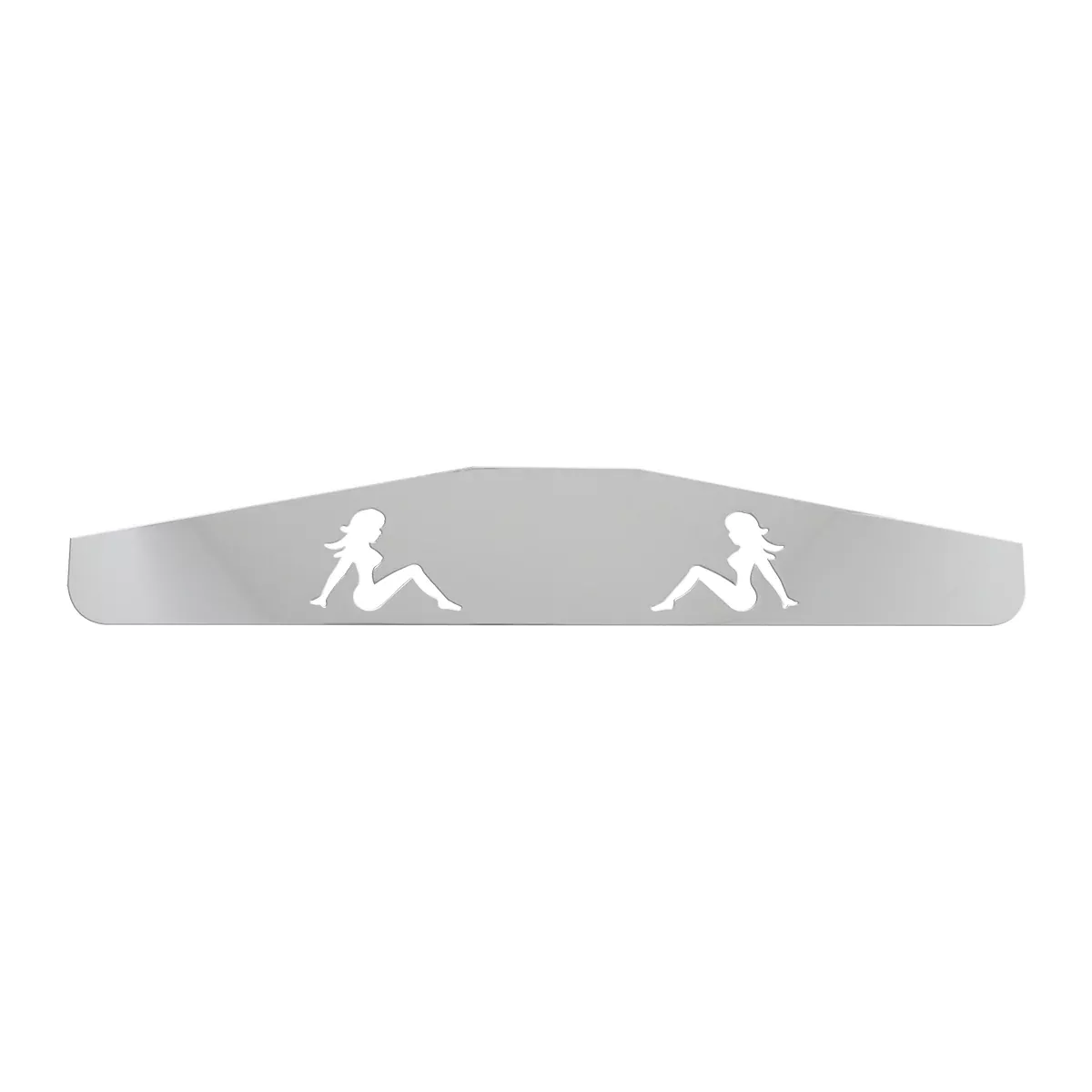 24″ chrome bottom plate w/sitting nude cutouts – stud mount
