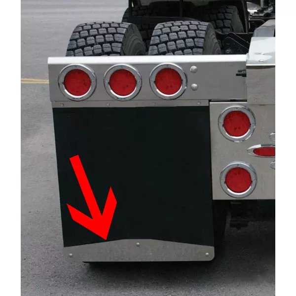 24″ stainless steel mudflap weight w/backs – PAIR