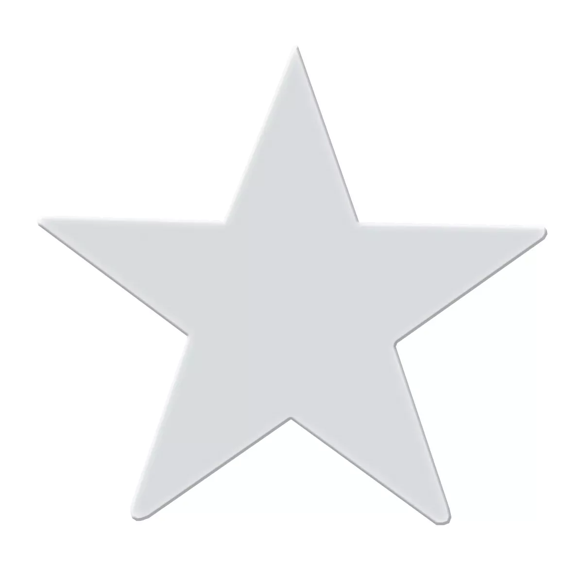 3″ chrome steel star decorative cutout