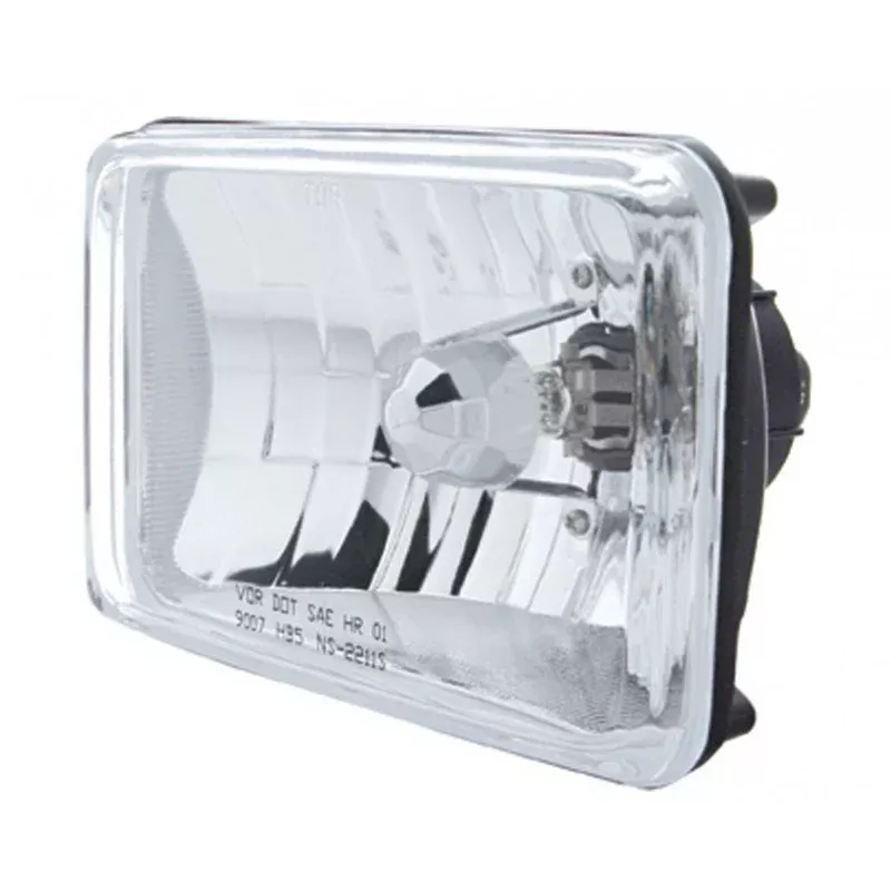 4″ x 6″ rectangular headlamp w/9007 halogen bulb and “Crystal” lens – high beam