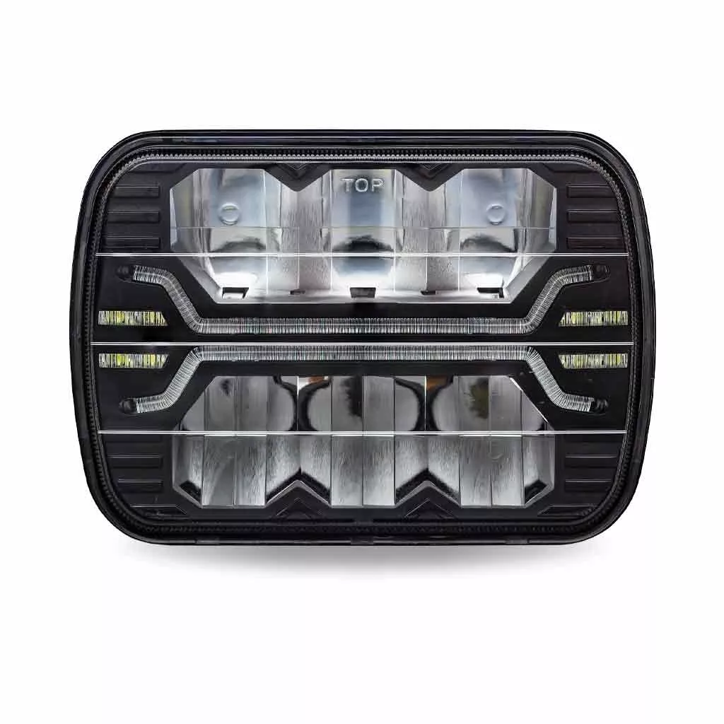 5″ x 7″ single rectangular reflector LED headlight with position light – LOW and HIGH beam, DOT approved