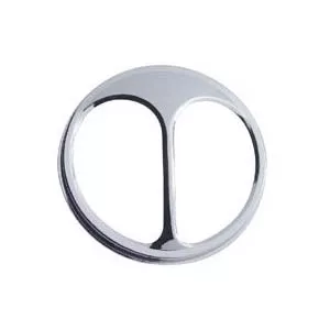 7″ diameter round headlight chrome steel cateye style cover – PAIR