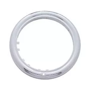 7″ diameter single round headlight solid stainless steel rim
