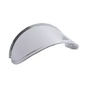 7″ diameter single round headlight stainless steel extra-wide visor