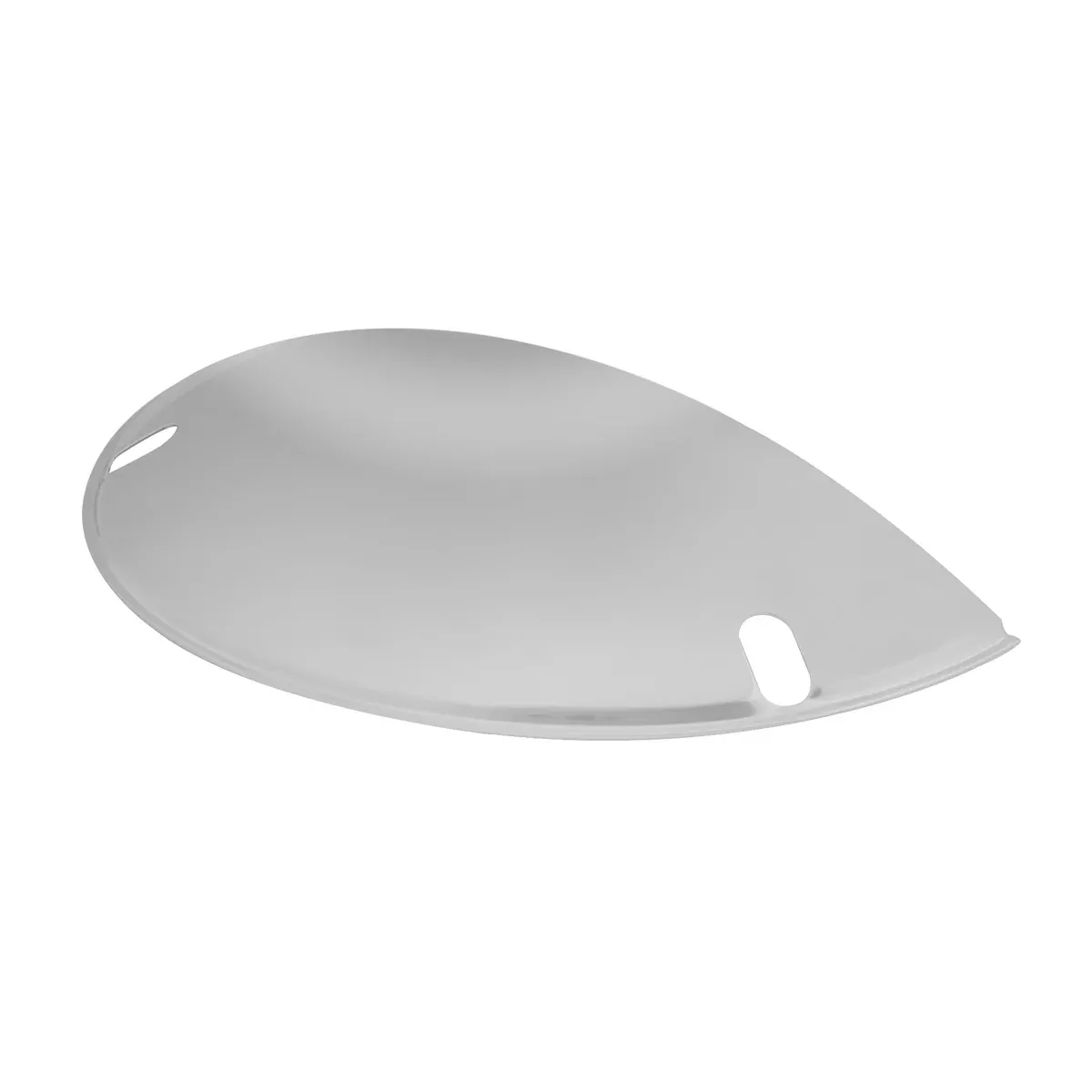 7″ diameter single round headlight stainless steel flat shield – PAIR