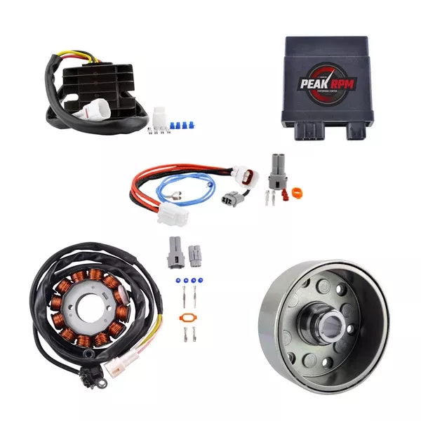 AC to DC Lighting with 140W High Power Stator + Voltage Regulator + CDI + Flywheel Upgrade for Yamaha YFZ 450 2004-2009