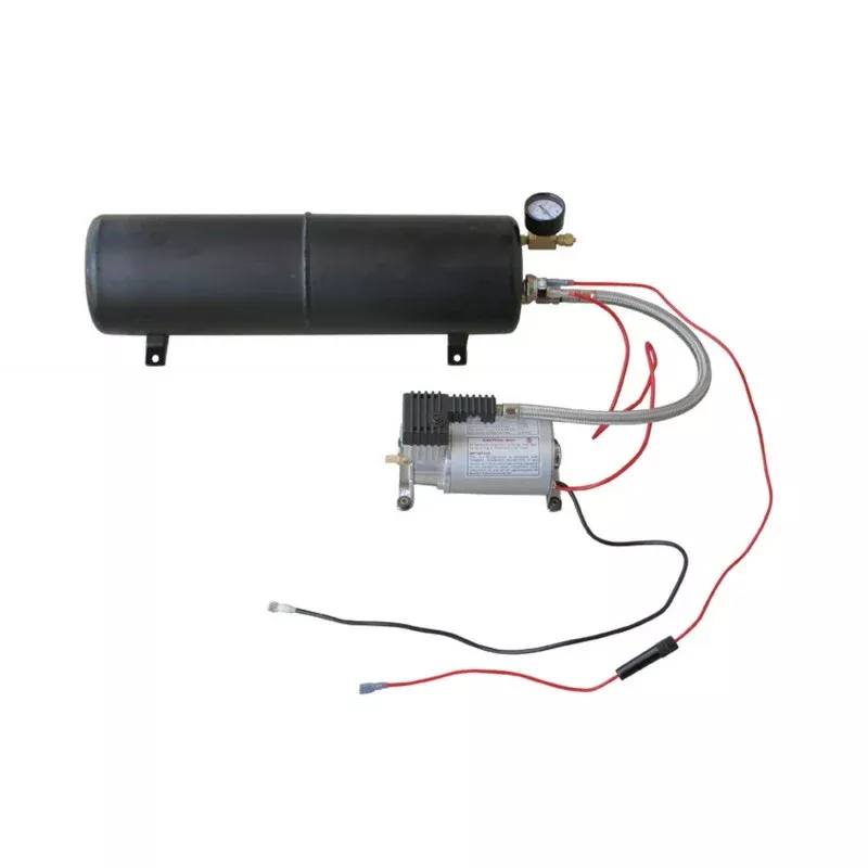 Air tank and compressor for train horn
