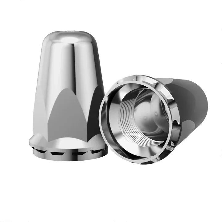 Alcoa 33mm chrome plastic hex lugnut cover with metal Hug-A-Lug clip – SINGLE