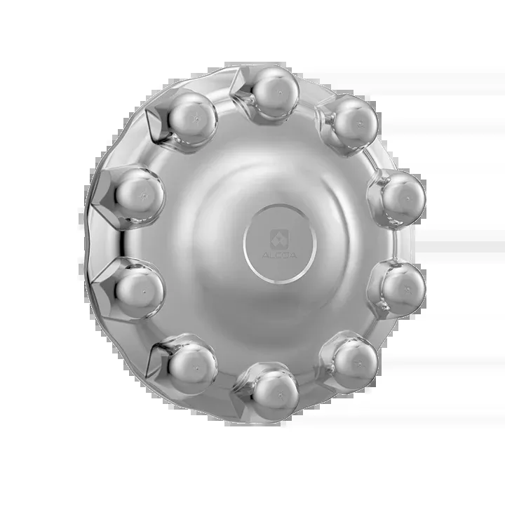 Alcoa chrome plastic one-piece snap on front axle cover for 33mm lug nuts
