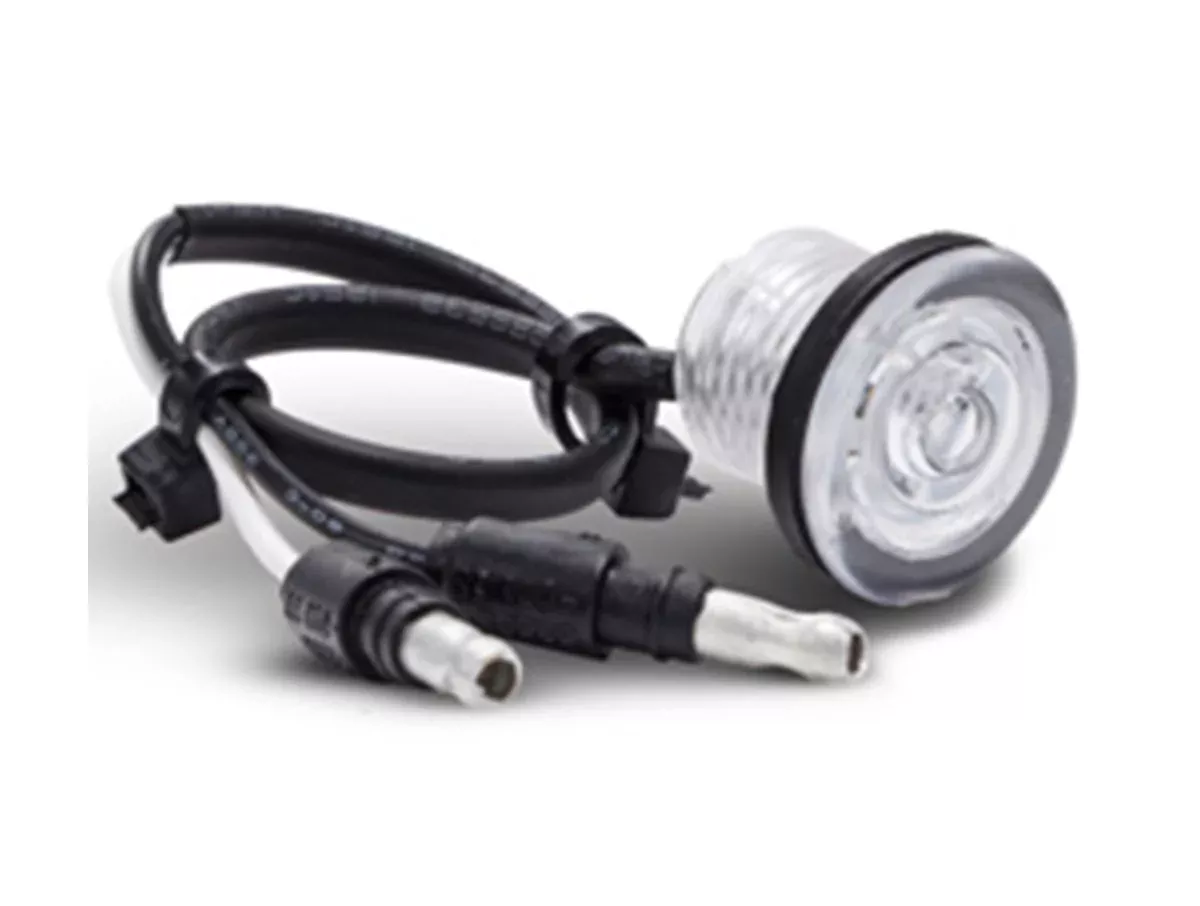 Amber 1″ bulls-eye single diode LED marker light – CLEAR lens