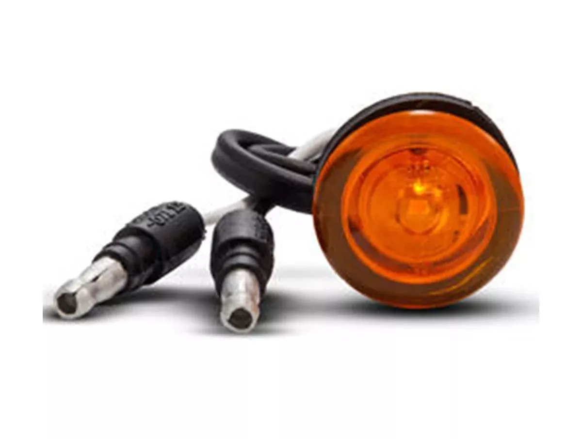 Amber 1″ bulls-eye single diode LED marker light
