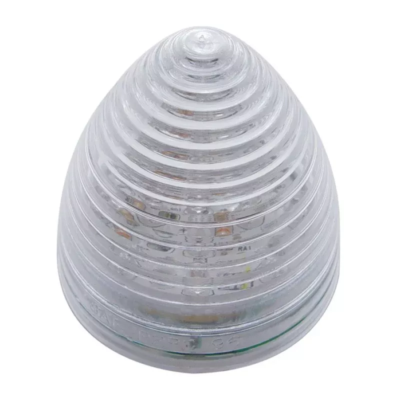 Amber 2.5″ beehive 13 diode LED marker light – CLEAR lens