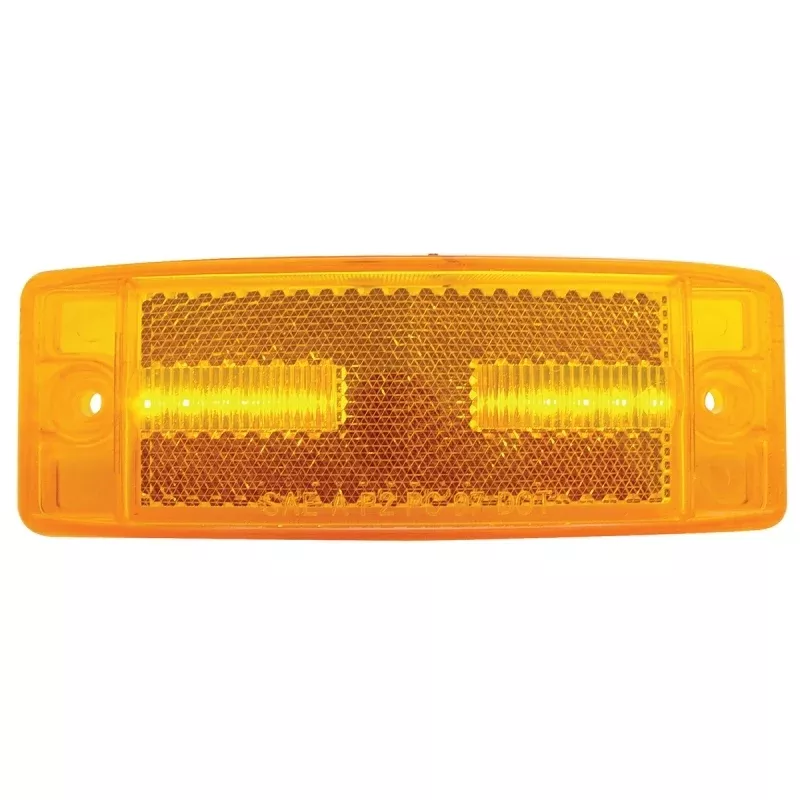 Amber 2″ x 6″ rectangular 8 diode LED marker light