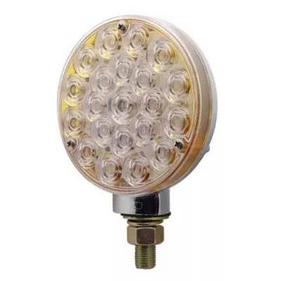 Amber 21 diode LED single-face pedestal turn signal light – CLEAR lens
