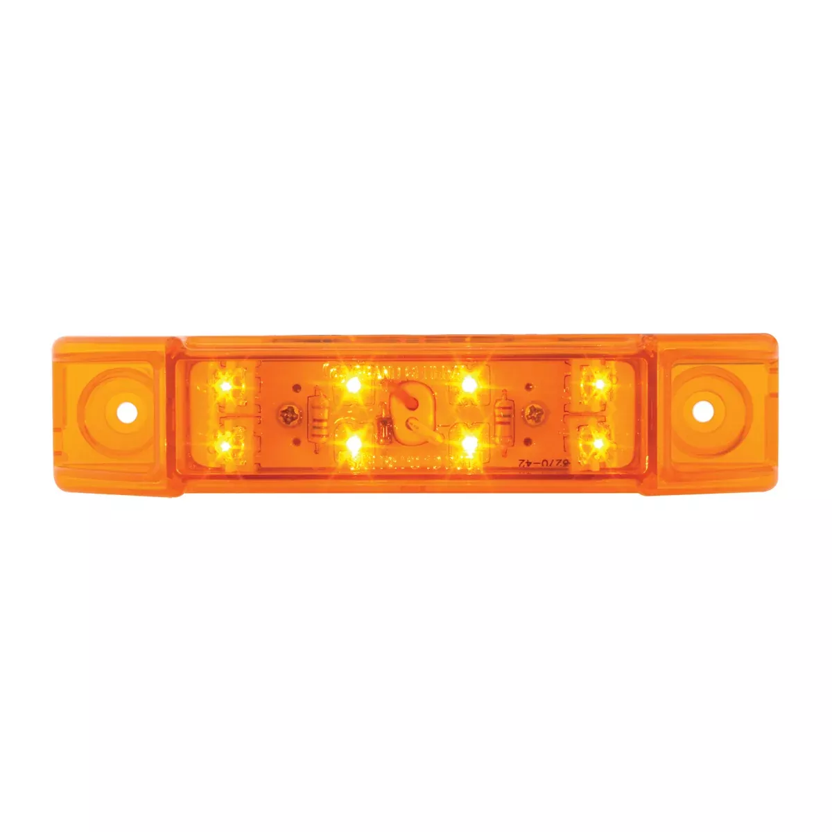 Amber 8 diode LED trailer top rail marker light