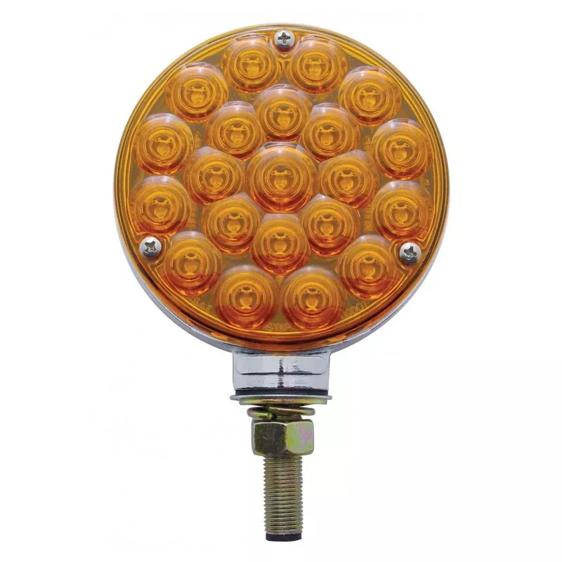 Amber/amber 21 diode LED double-face pedestal turn signal light