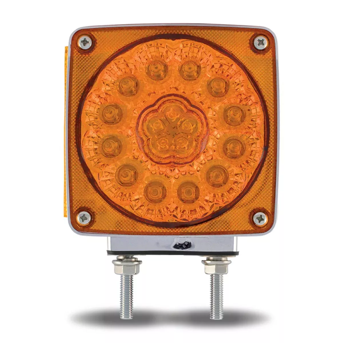 Amber/Red square 38 diode 2-stud LED turn signal light