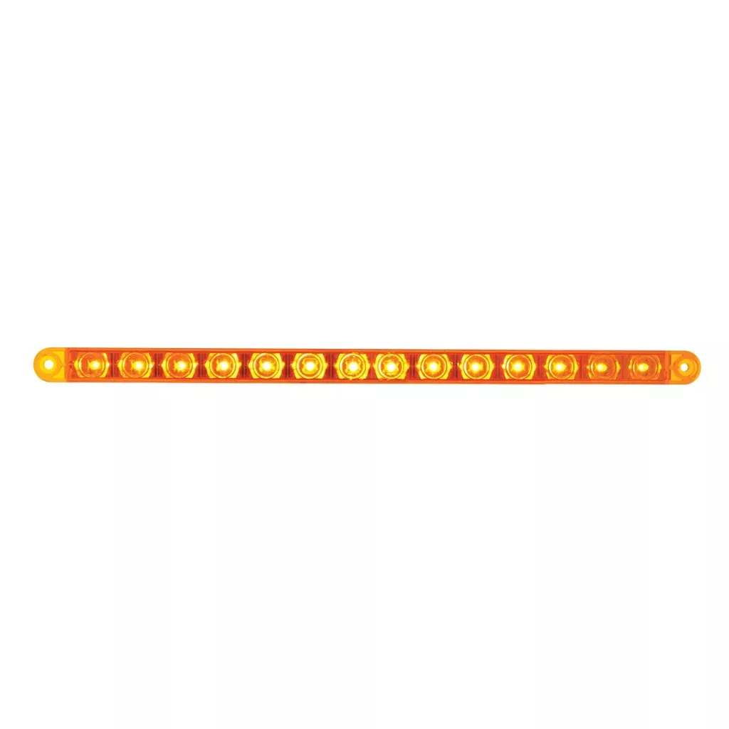 Amber thin 12" long LED turn signal light bar