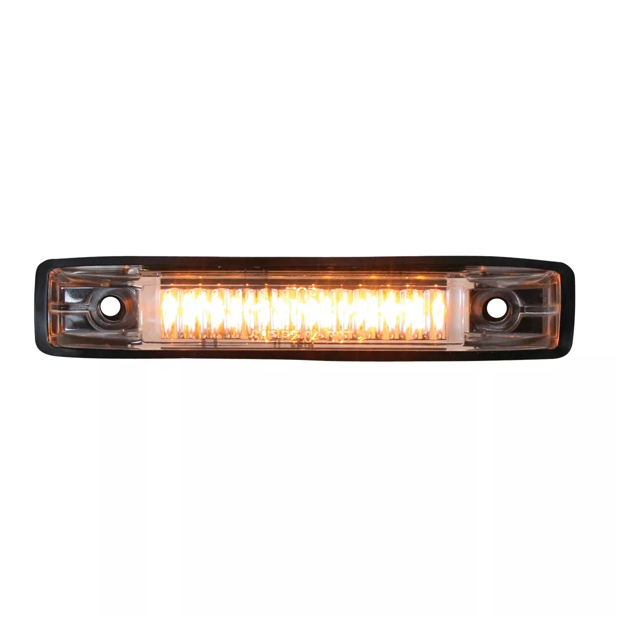 Amber thin line 6 diode LED marker/clearance light - CLEAR lens