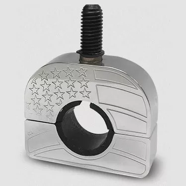 “American Flag” Billet Aluminum Steering Wheel Spinner Clamp ONLY