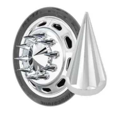 “Axis” 33mm Chrome Plastic Screw-On Lugnut Cover