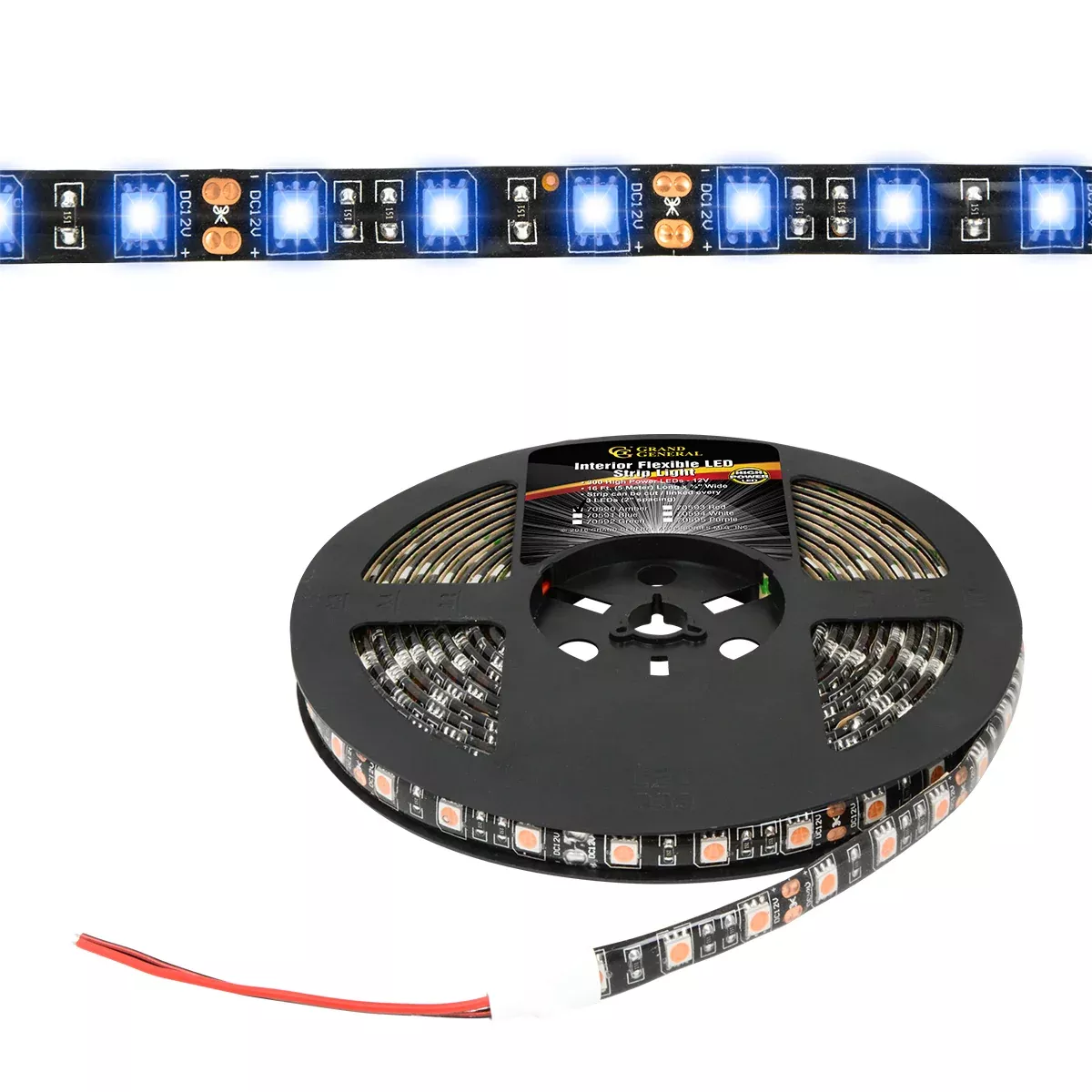Blue interior LED strip light roll - 16 feet