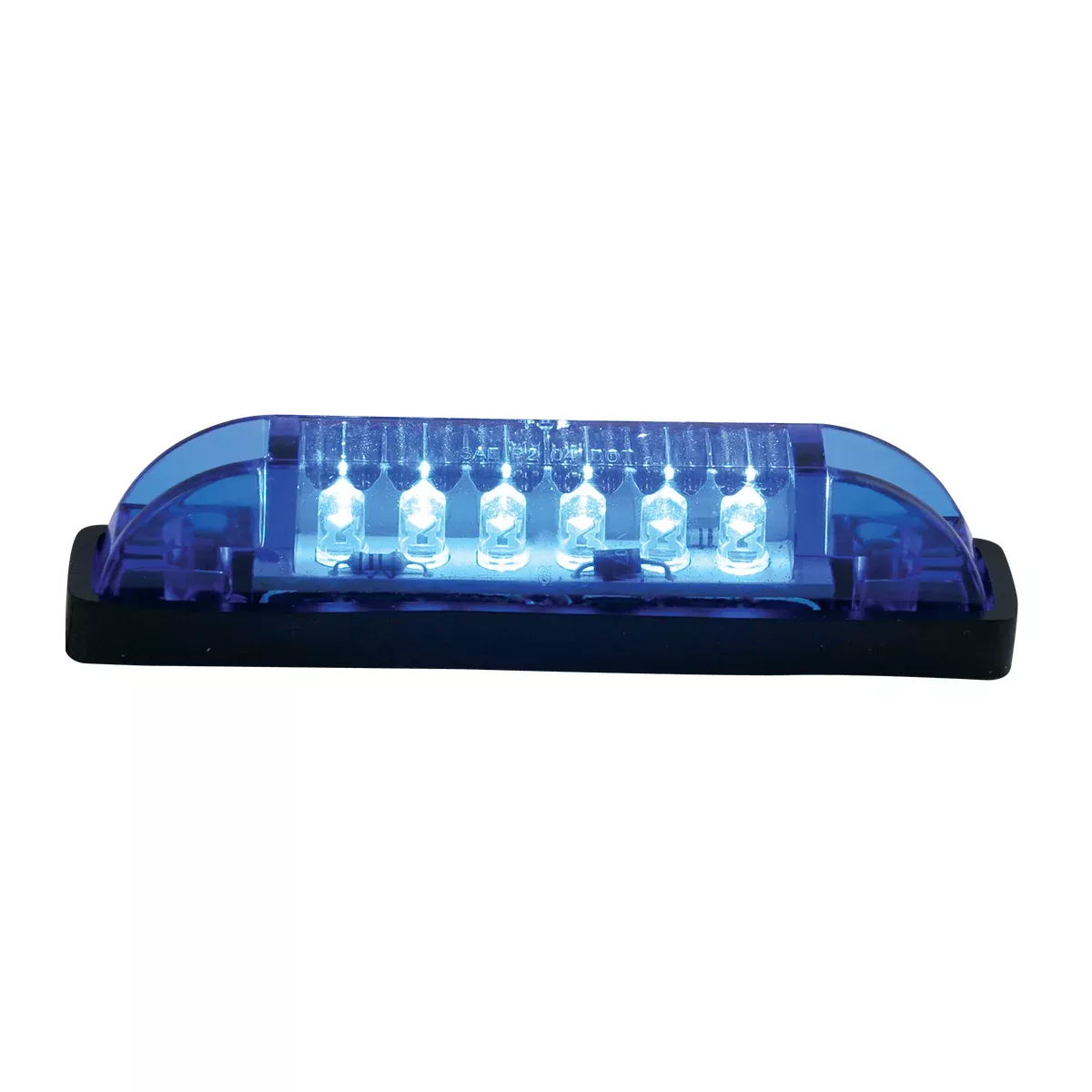 Blue thin line 6 diode LED marker/clearance light