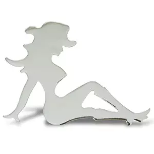 Chrome cowgirl cutout w/boots and welded mounting studs