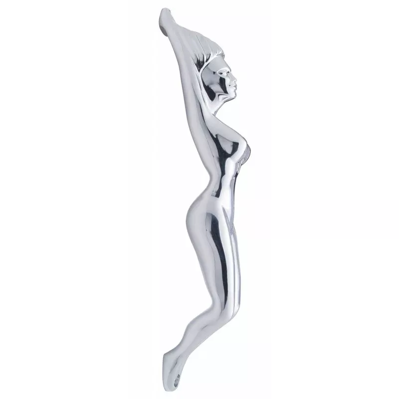 Chrome die-cast nude woman decorative grab handle