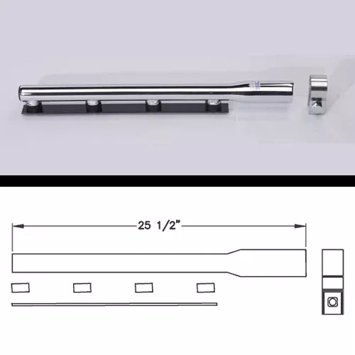 Chrome E-Z fender post mount bracket arm w/clamp