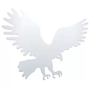 Chrome eagle cutout w/welded studs – medium – Faces RIGHT