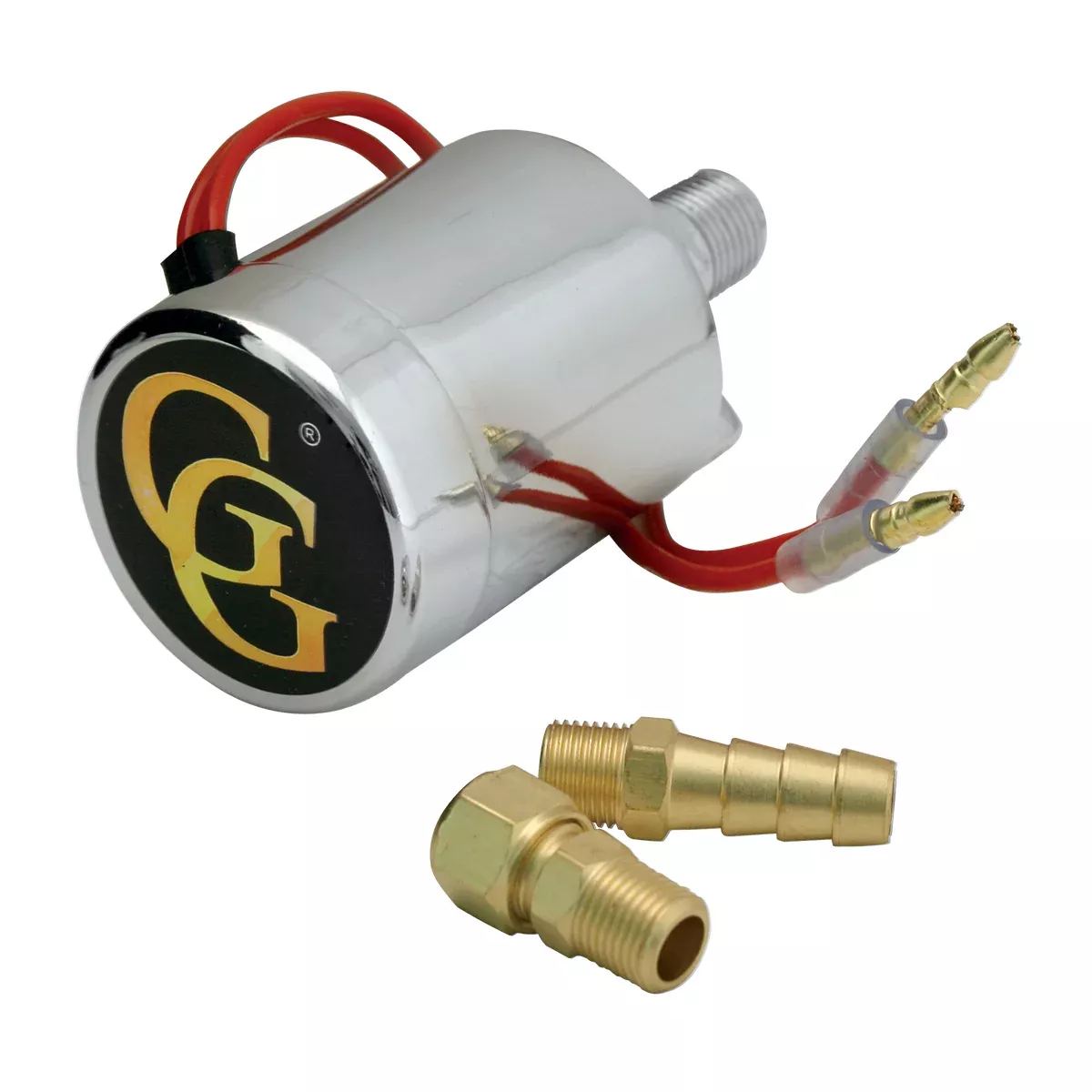 Chrome electric solenoid valve for train horns