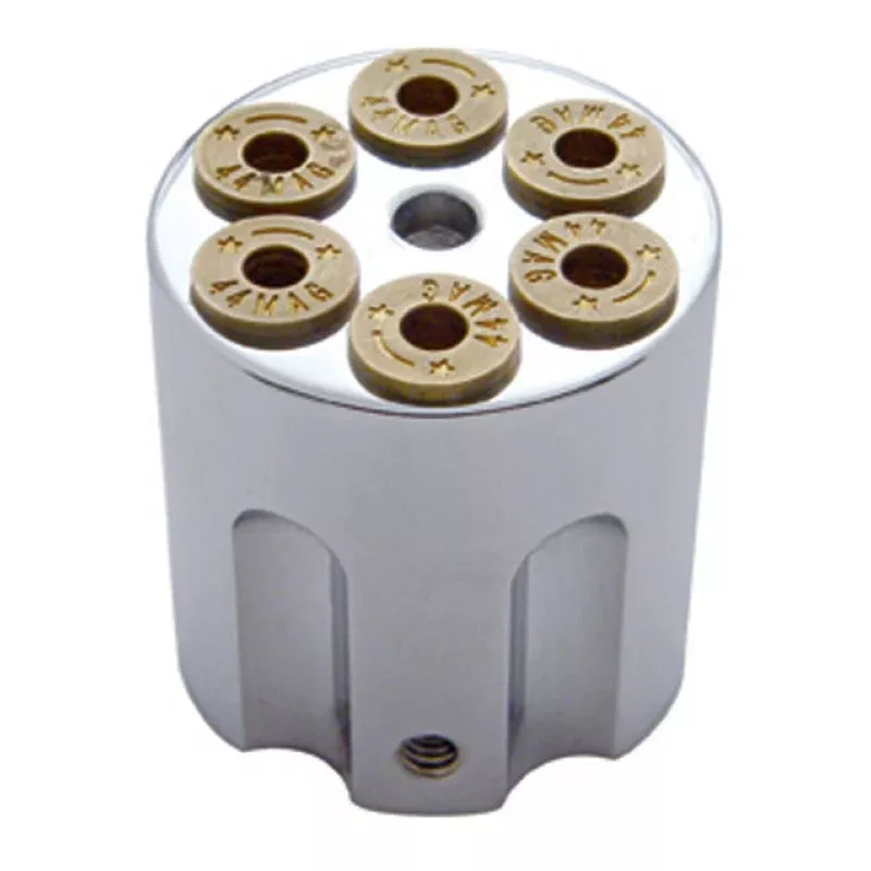 Chrome gun barrel small dash control knob