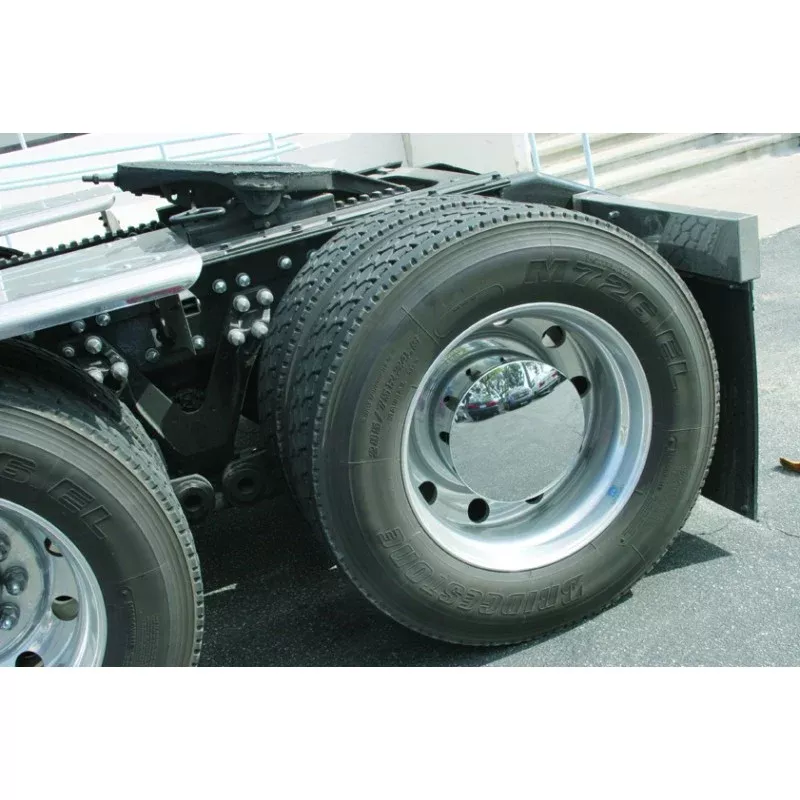Chrome plastic “Hideaway” rear axle cover w/33mm lugnut covers