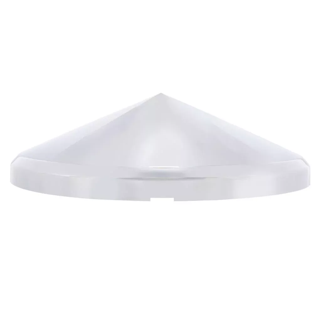 Chrome plastic pointed replacement center cap for UP/10278 rear axle covers – SINGLE
