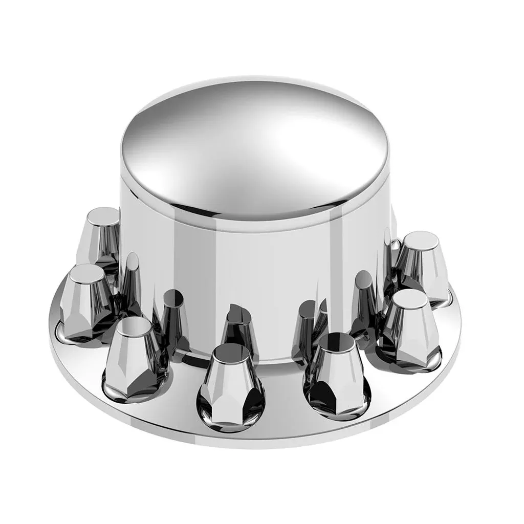 Chrome plastic rear axle cover with 33mm push on lugnut covers – SINGLE