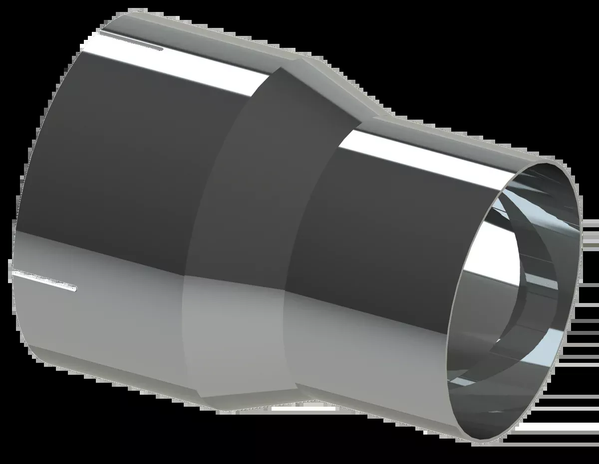 Chrome plated 6" ID to 5" OD exhaust coupler
