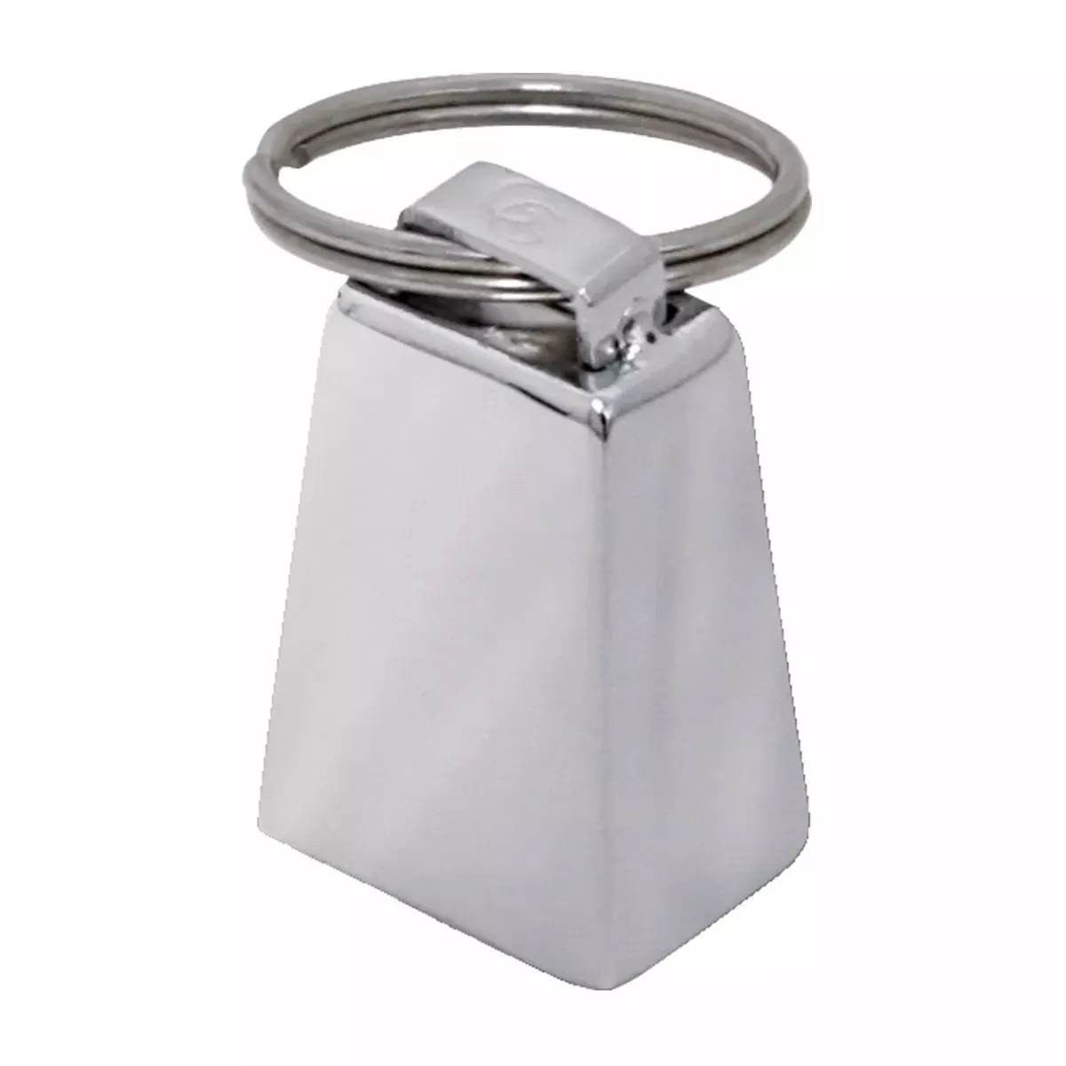 Chrome steel mini cow bell key chain