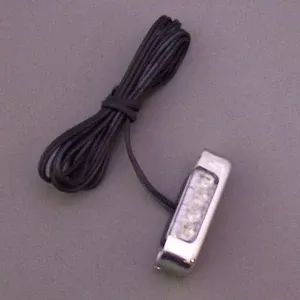 “Dragon” 4 diode LED strip light w/chrome housing – Amber