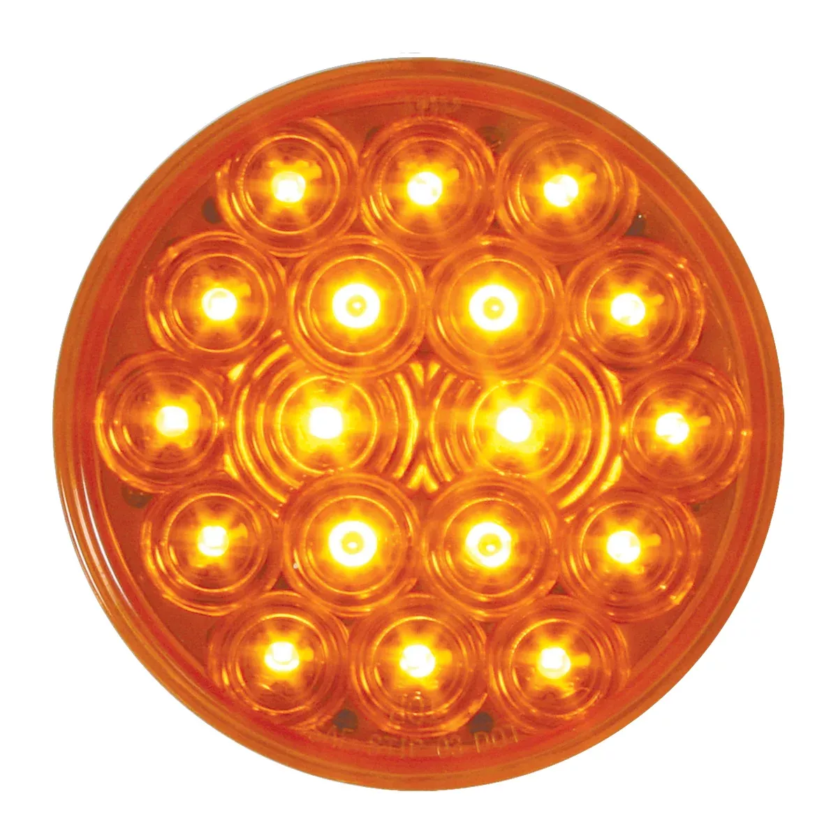 “Fleet” Amber 4″ round 18 diode LED turn signal light